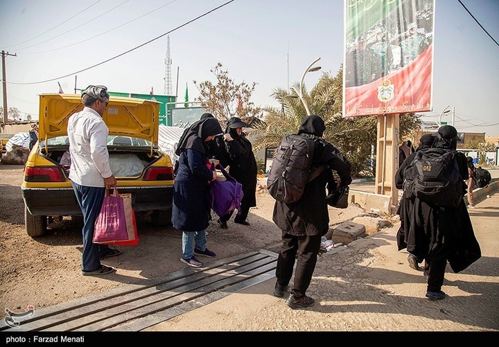 زائران اربعین حسینی در مرز خسروی
