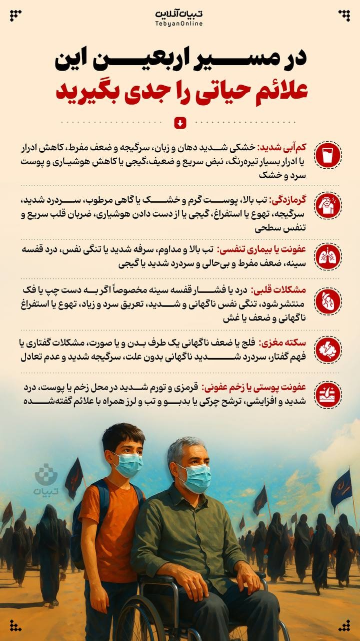 این علائم حیاتی در مسیر اربعین را نادیده نگیرید