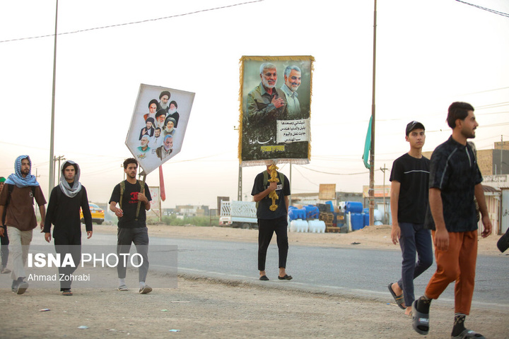 آغاز پیاده روی سحرگاهی زائران اربعین حسینی - شافعیه عراق