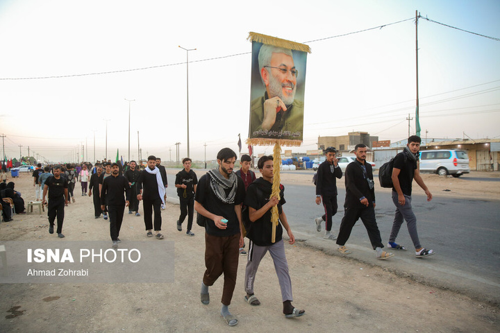 آغاز پیاده روی سحرگاهی زائران اربعین حسینی - شافعیه عراق