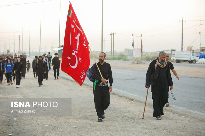 آغاز پیاده روی سحرگاهی زائران اربعین حسینی - شافعیه عراق