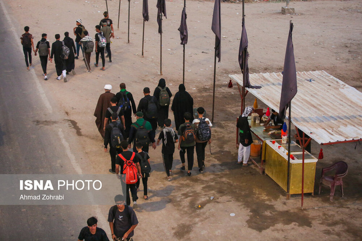 آغاز پیاده روی سحرگاهی زائران اربعین حسینی - شافعیه عراق
