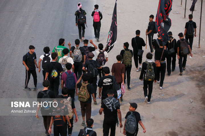 آغاز پیاده روی سحرگاهی زائران اربعین حسینی - شافعیه عراق