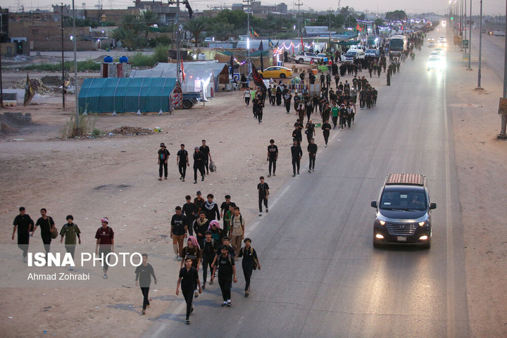 آغاز پیاده روی سحرگاهی زائران اربعین حسینی - شافعیه عراق