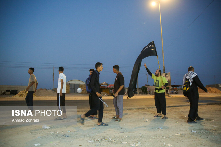 آغاز پیاده روی سحرگاهی زائران اربعین حسینی - شافعیه عراق