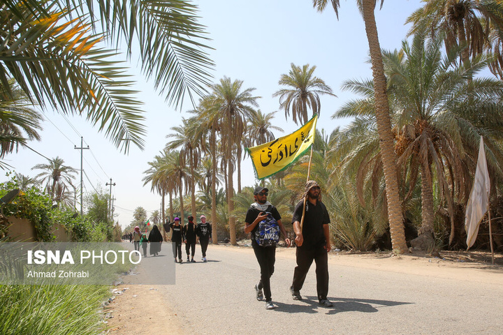 پیاده روی زائران اربعین حسینی - منطقه شامیه عراق