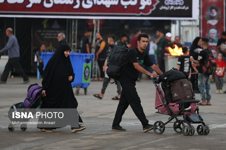 تردد زائران اربعین حسینی از مرز شلمچه