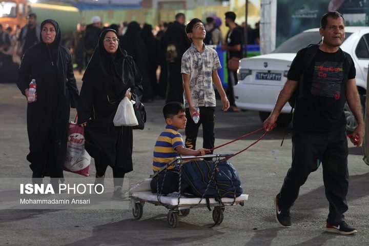 تردد زائران اربعین حسینی از مرز شلمچه