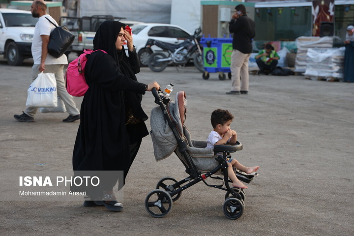 تردد زائران اربعین حسینی از مرز شلمچه