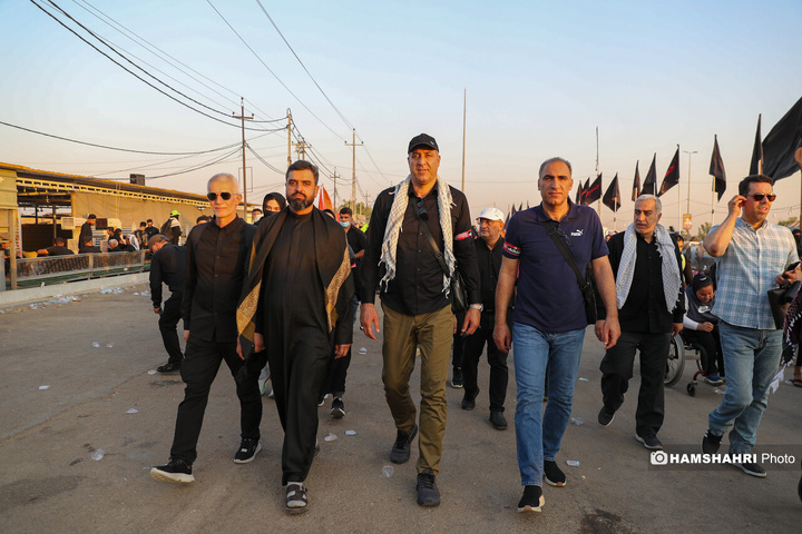 حضور ورزشکاران و قهرمانان ملی در پیاده روی اربعین حسینی