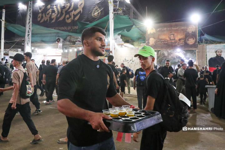 حضور ورزشکاران و قهرمانان ملی در پیاده روی اربعین حسینی