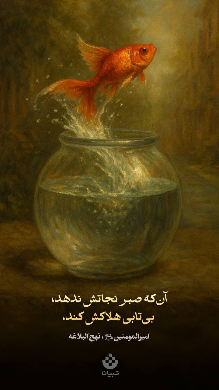 آن‌که صبر نجاتش ندهد، بی‌تابی هلاکش کند