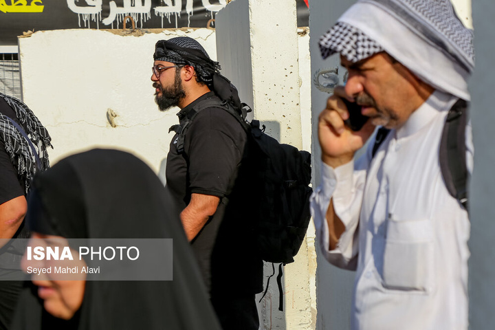 ابتدای مسیر پیاده روی اربعین از شهر نجف