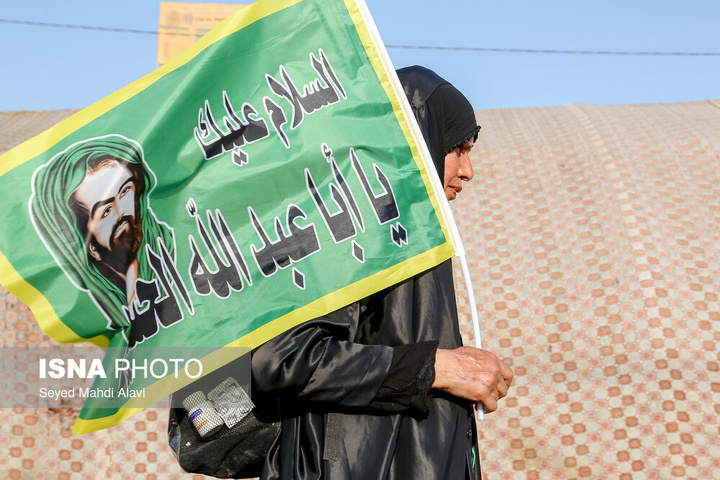 ابتدای مسیر پیاده روی اربعین از شهر نجف