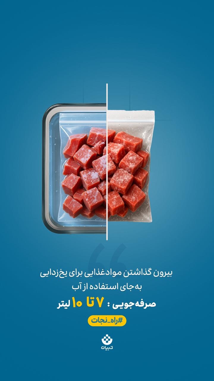 یک حرکت کوچیک، یک تاثیر بزرگ! یخ زدایی مواد غذایی بدون  استفاده از آب