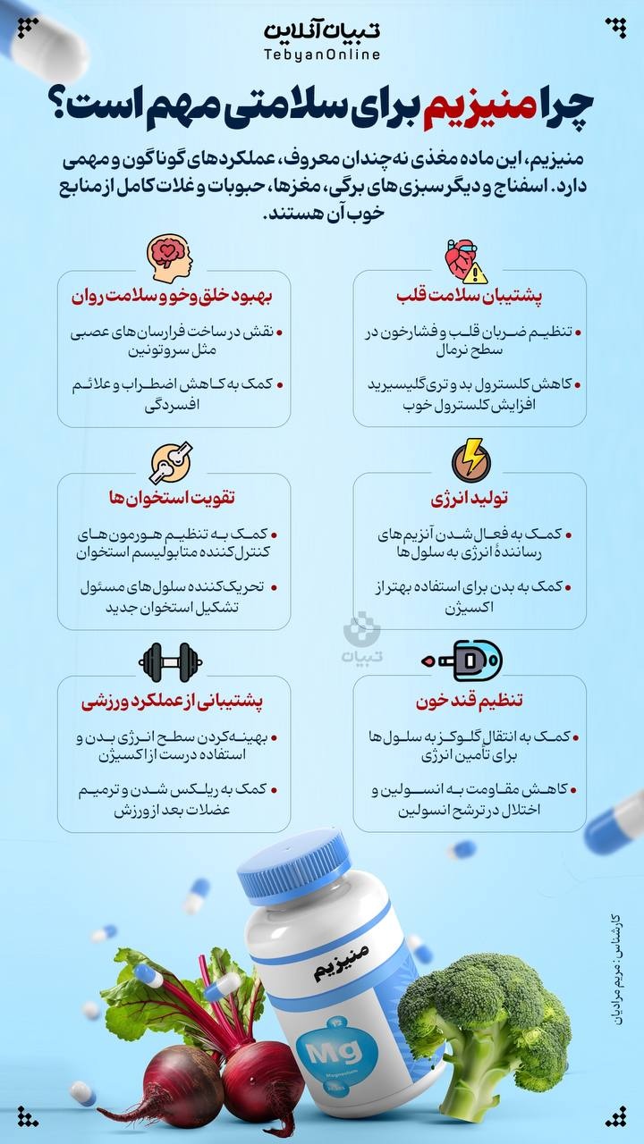 چرا منیزیم برای سلامتی مهم است؟