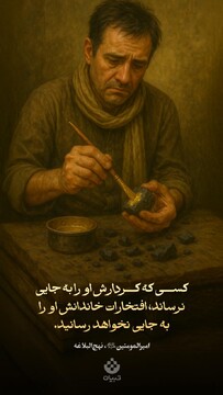 کسی که کردارش او را به جایی نرساند، افتخارات خاندانش او را به جایی نخواهد رسانید