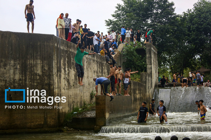 آب‌تنی در روزهای داغ تابستان