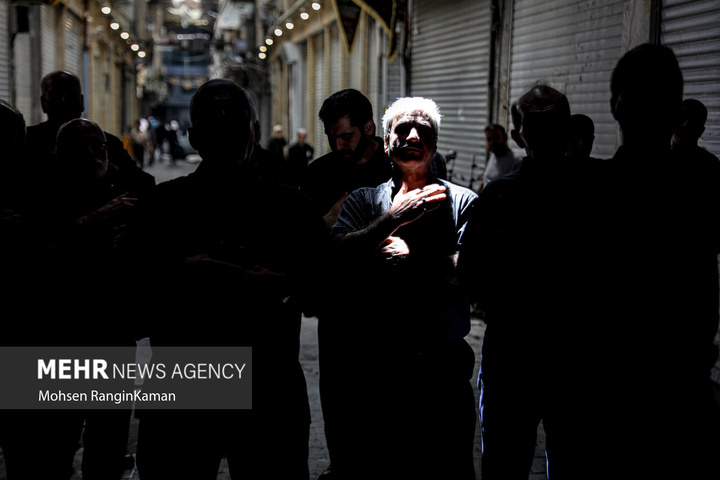 عزاداری روز بیست و هشتم ماه صفر در بازار تهران