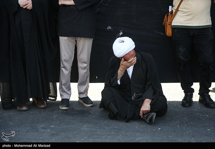 دسته عزاداری شهادت امام حسن عسکری علیه السلام با حضور آیت الله وحید خراسانی