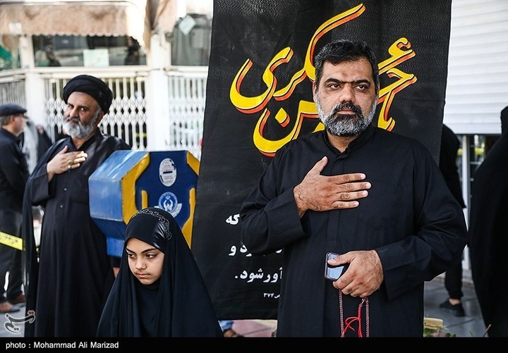 دسته عزاداری شهادت امام حسن عسکری علیه السلام با حضور آیت الله وحید خراسانی