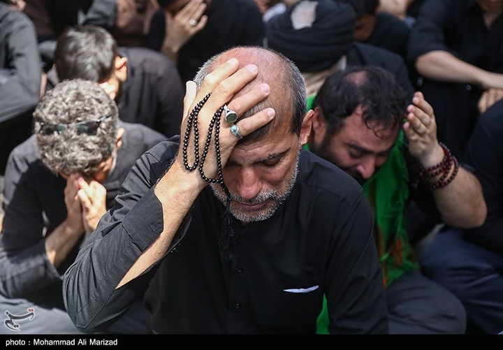 دسته عزاداری شهادت امام حسن عسکری علیه السلام با حضور آیت الله وحید خراسانی