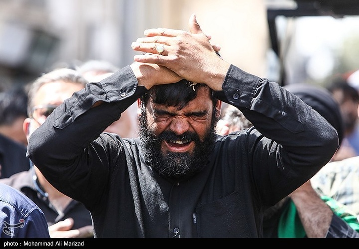 دسته عزاداری شهادت امام حسن عسکری علیه السلام با حضور آیت الله وحید خراسانی