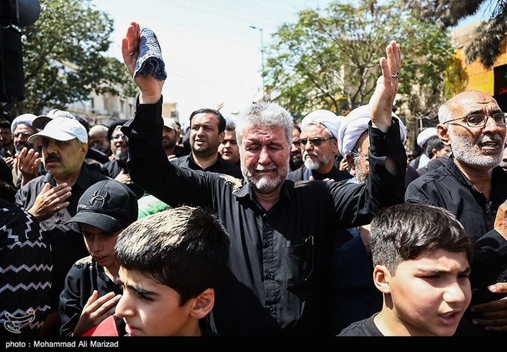 دسته عزاداری شهادت امام حسن عسکری علیه السلام با حضور آیت الله وحید خراسانی