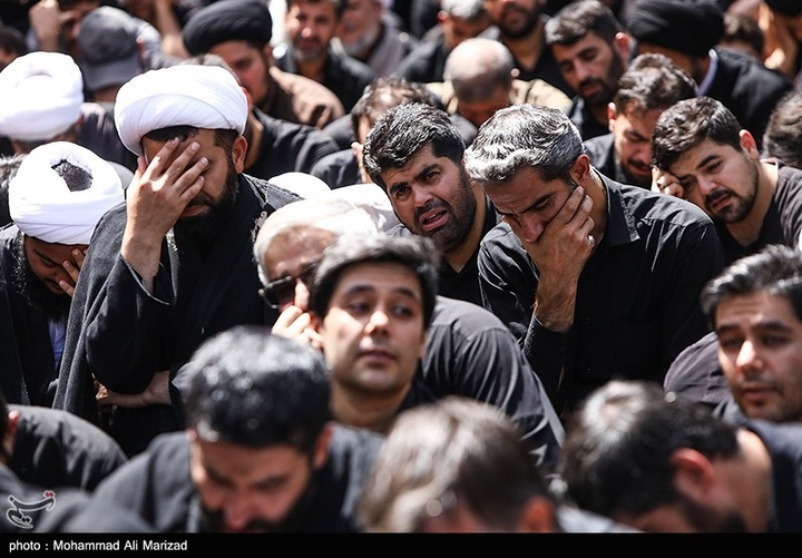 دسته عزاداری شهادت امام حسن عسکری علیه السلام با حضور آیت الله وحید خراسانی