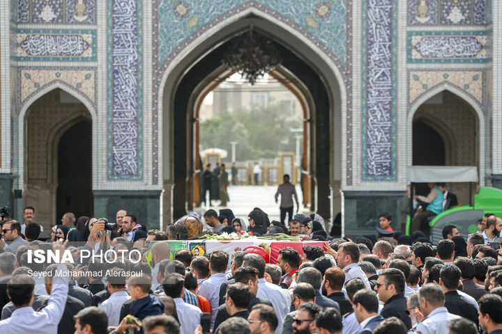 مراسم تشییع پیکر آتش‌نشان فداکار «شهید رضا فخریان» - مشهد