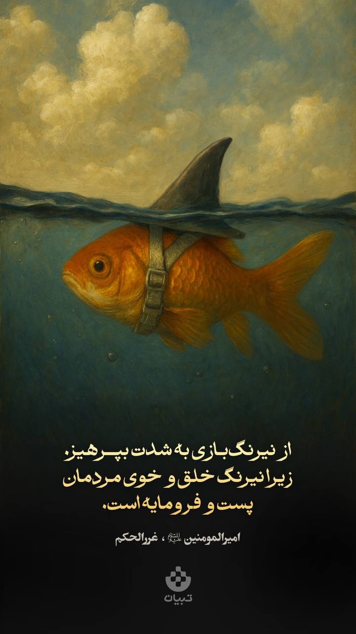 از نیرنگ‌بازی به شدت بپرهیز، زیرا نیرنگ خلق و خوی مردمان پست و فرومایه است