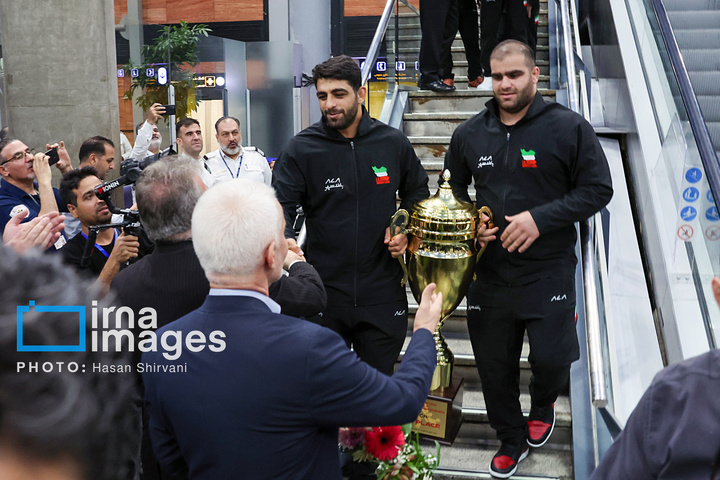 استقبال از تیم ملی کشتی فرنگی ایران