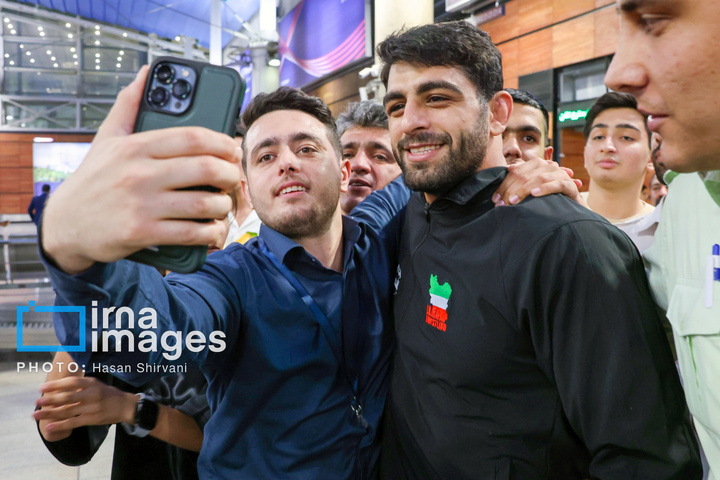 استقبال از تیم ملی کشتی فرنگی ایران