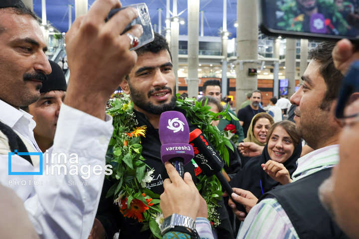 استقبال از تیم ملی کشتی فرنگی ایران