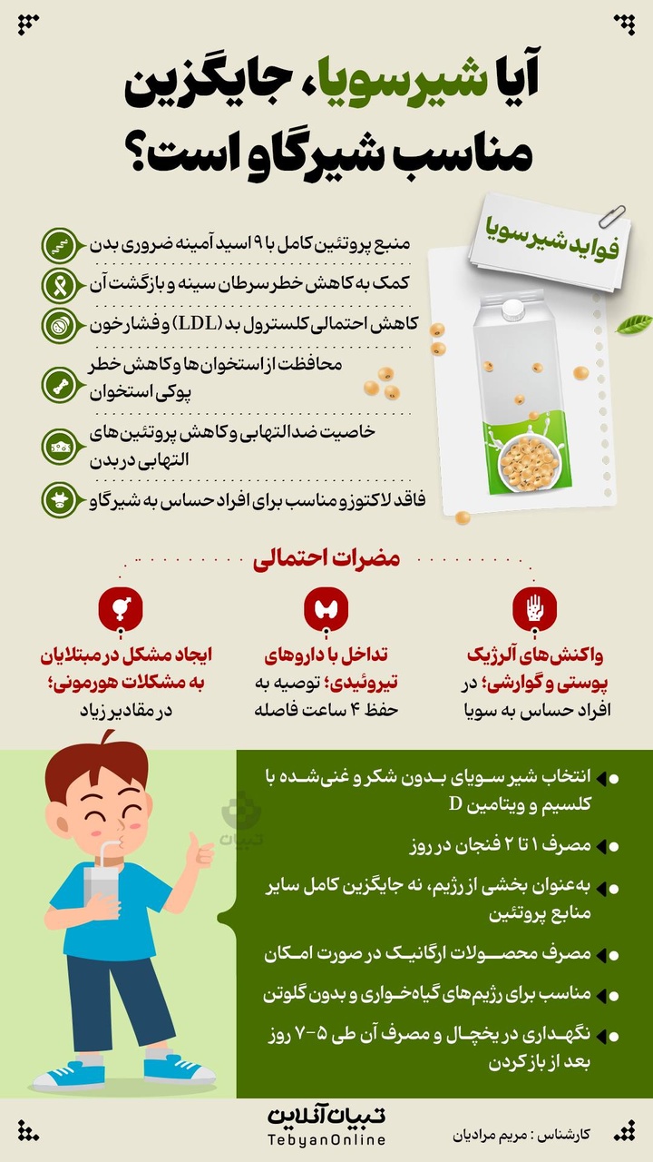 همه چیز دربارهٔ شیر سویا