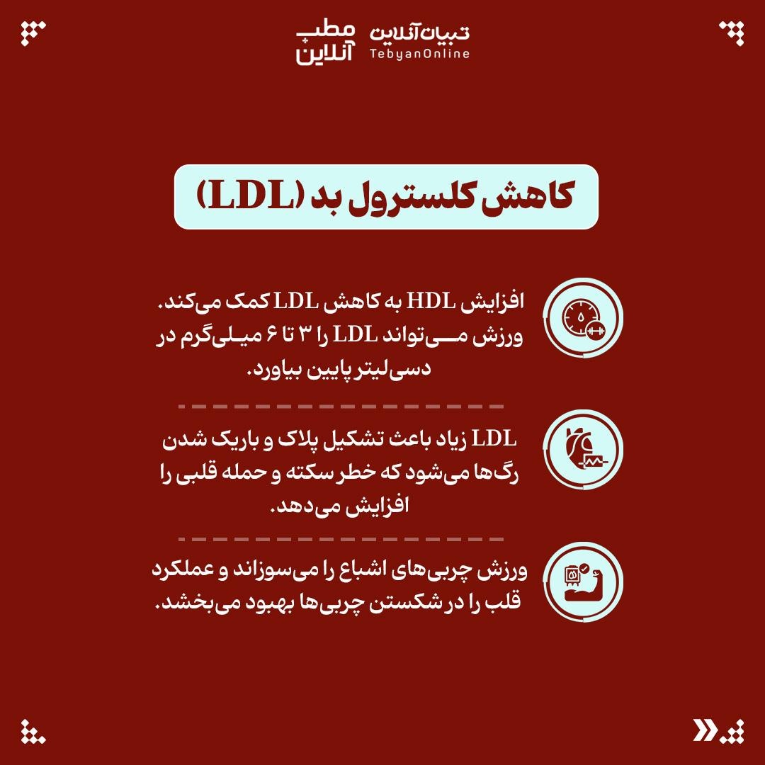 ورزش منظم چه اثری روی کلسترول خون دارد؟