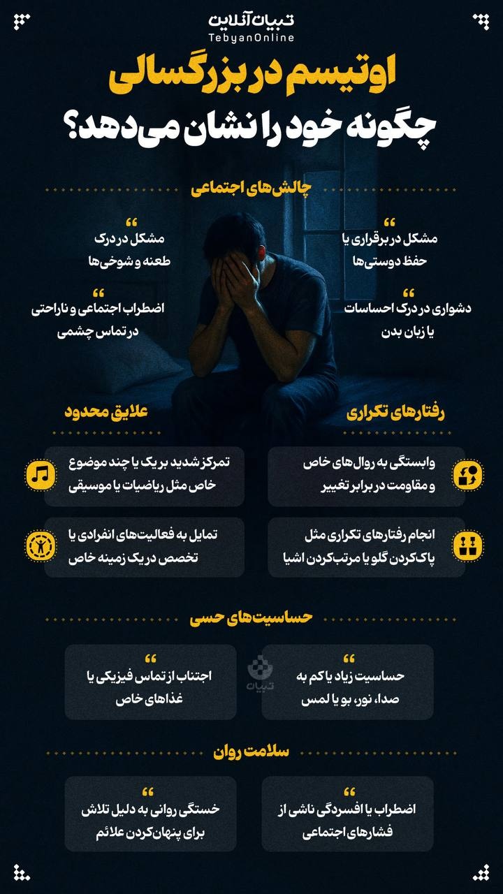 اوتیسم در بزرگسالی چگونه خود را نشان می‌دهد؟