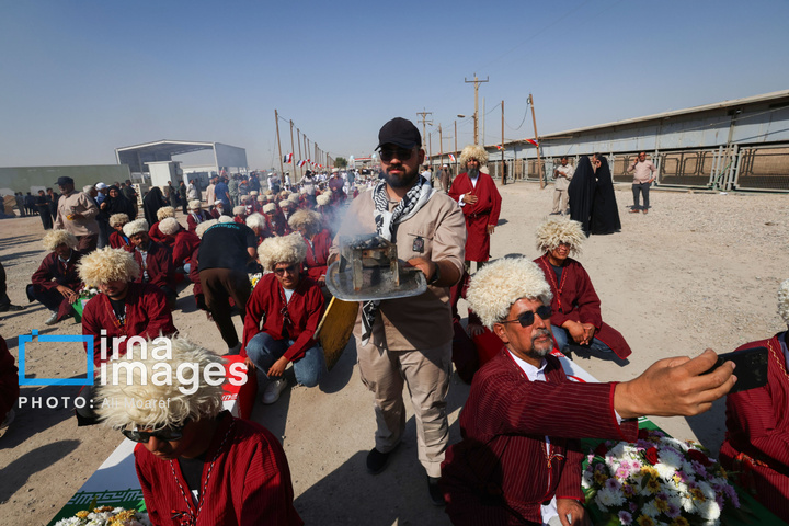 بازگشت پیکر ۴۶ شهید از مرز شلمچه به میهن