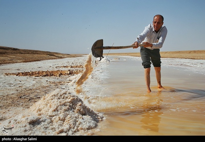 برداشت سنتی نمک در خراسان شمالی