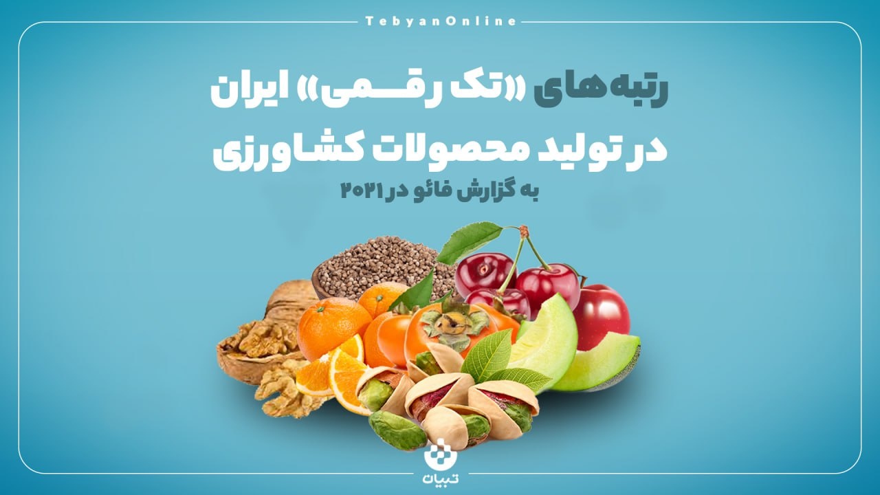 رتبه تک رقمی برای ایران در تولید محصولات کشاورزی