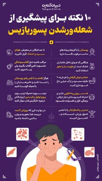 10نکته برای پیشگیری از شعله‌ور  شدن پسوریازیس