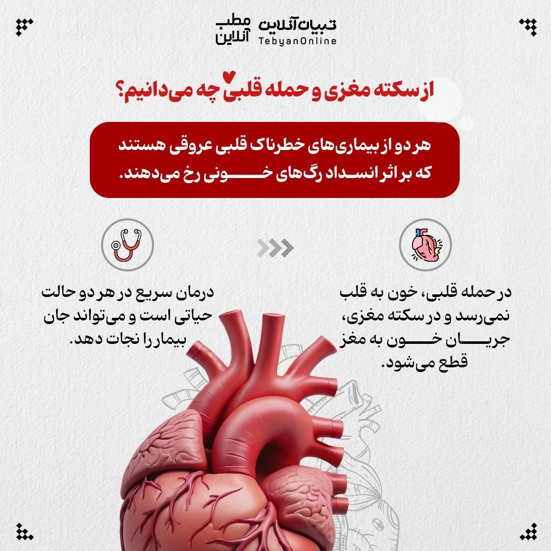 تفاوت سکته مغزی و حمله قلبی را بشناسید