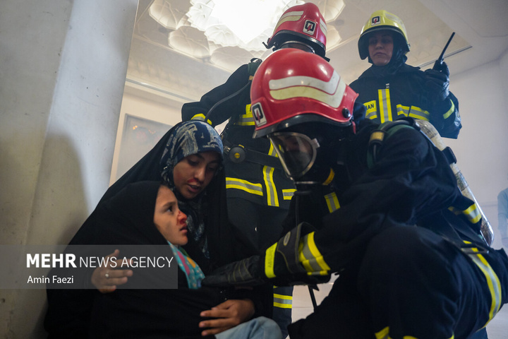 مانور امداد و نجات در حرم شاهچراغ علیه السلام