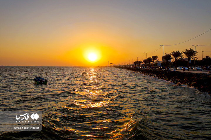 غروب ساحل خواجه عطای بندرعباس