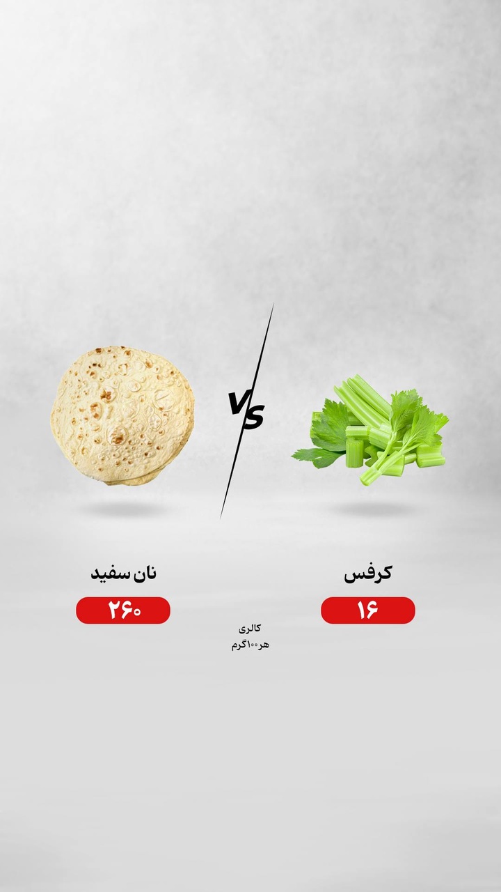 کرفس یا نان سفید؛ کدام انتخاب درست‌تری است؟