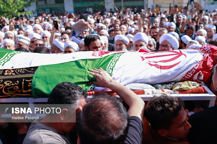 مراسم تشییع پیکر صابر کاظمی - گلستان