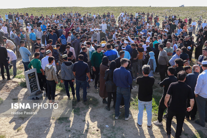 مراسم تشییع پیکر صابر کاظمی - گلستان