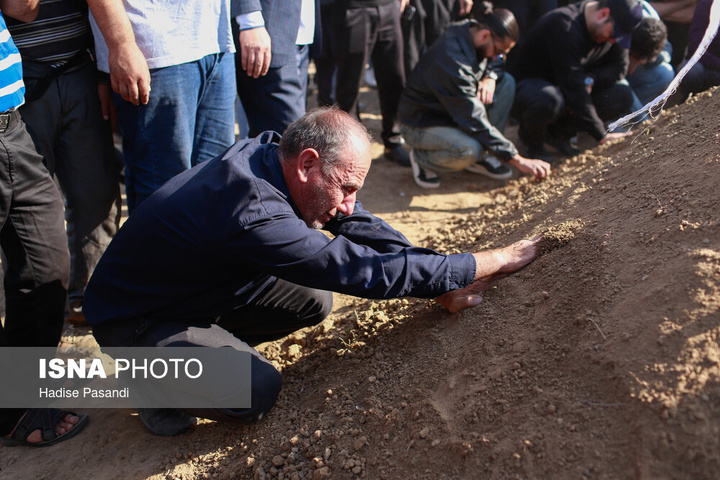 مراسم تشییع پیکر صابر کاظمی - گلستان