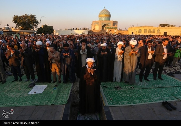 اقامه نماز طلب باران در قزوین