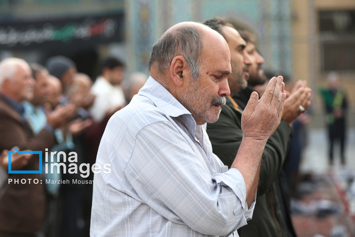 اقامه نماز باران - حرم حضرت عبدالعظیم حسنی علیه السلام